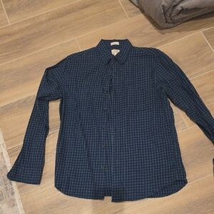 J. Crew Dark Blue Plaid Casual Shirt